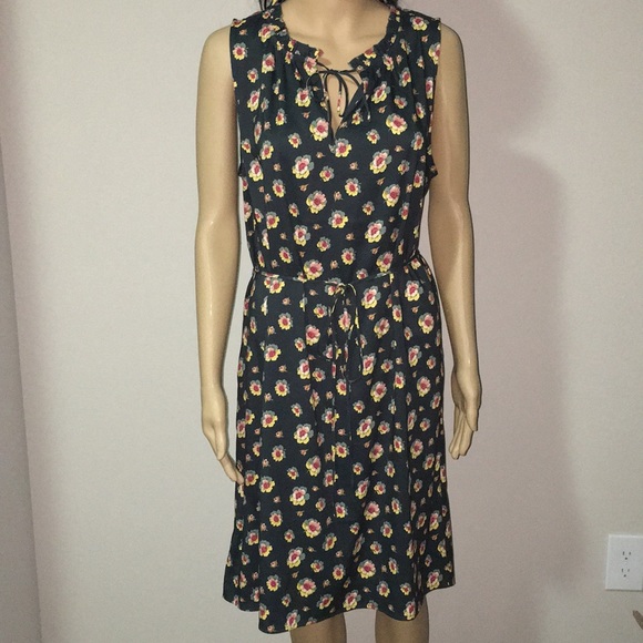 LOFT Dresses & Skirts - Loft Peony Ruffle Neck Tie Dress